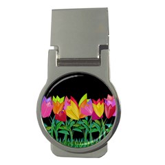 Tulips Money Clips (round)  by ValentinaDesign