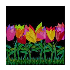 Tulips Face Towel by ValentinaDesign