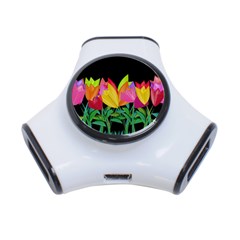 Tulips 3-port Usb Hub by ValentinaDesign