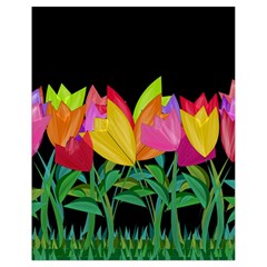 Tulips Drawstring Bag (small) by ValentinaDesign