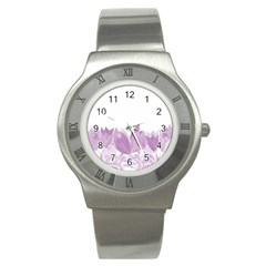 Tulips Stainless Steel Watch by ValentinaDesign