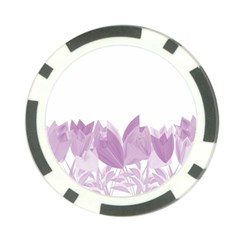 Tulips Poker Chip Card Guard by ValentinaDesign