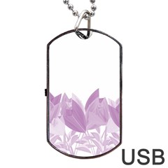 Tulips Dog Tag Usb Flash (one Side) by ValentinaDesign