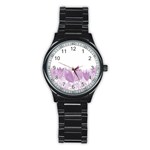 Tulips Stainless Steel Round Watch Front