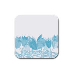 Tulips Rubber Square Coaster (4 pack) 