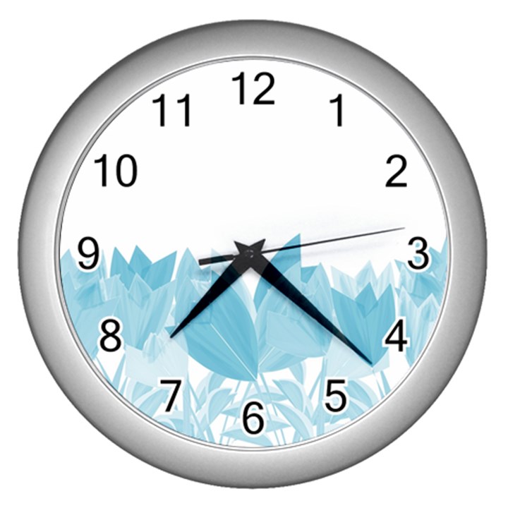 Tulips Wall Clocks (Silver) 