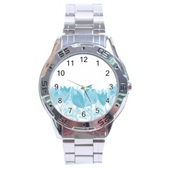 Tulips Stainless Steel Analogue Watch