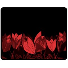 Tulips Fleece Blanket (medium)  by ValentinaDesign