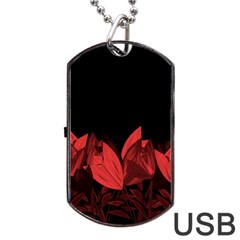 Tulips Dog Tag Usb Flash (two Sides) by ValentinaDesign