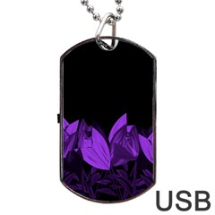 Tulips Dog Tag Usb Flash (one Side) by ValentinaDesign