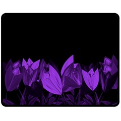 Tulips Double Sided Fleece Blanket (medium)  by ValentinaDesign