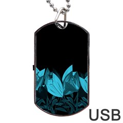 Tulips Dog Tag Usb Flash (one Side) by ValentinaDesign