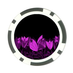 Tulips Poker Chip Card Guard by ValentinaDesign