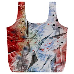 Abstract Design Full Print Recycle Bags (l)  by ValentinaDesign