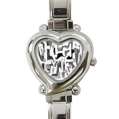 Abstract Art Heart Italian Charm Watch by ValentinaDesign