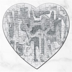 Abstract Art Jigsaw Puzzle (heart) by ValentinaDesign