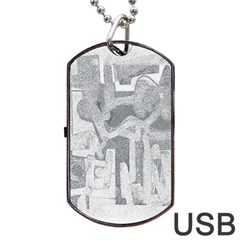 Abstract Art Dog Tag Usb Flash (one Side) by ValentinaDesign