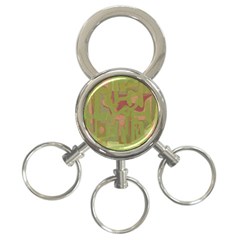 Abstract art 3-Ring Key Chains