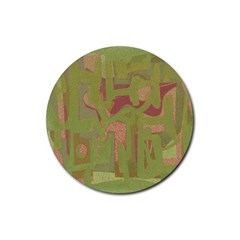 Abstract art Rubber Coaster (Round) 