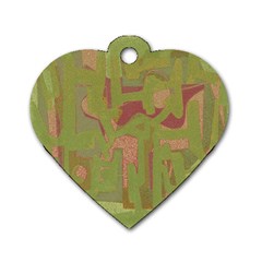 Abstract art Dog Tag Heart (One Side)