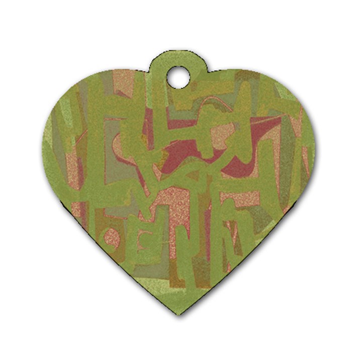 Abstract art Dog Tag Heart (Two Sides)