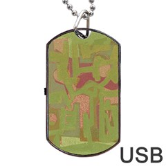 Abstract art Dog Tag USB Flash (One Side)