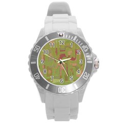 Abstract art Round Plastic Sport Watch (L)