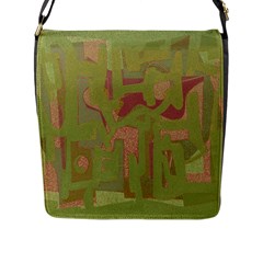 Abstract art Flap Messenger Bag (L) 