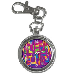 Abstract Art Key Chain Watches by ValentinaDesign