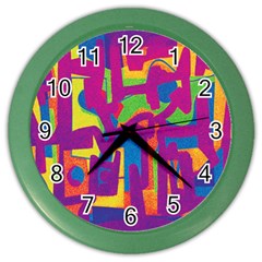 Abstract Art Color Wall Clocks by ValentinaDesign