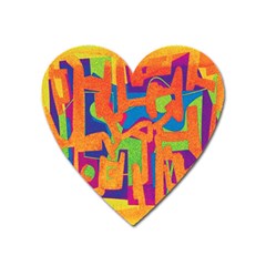 Abstract Art Heart Magnet by ValentinaDesign