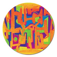 Abstract Art Magnet 5  (round) by ValentinaDesign