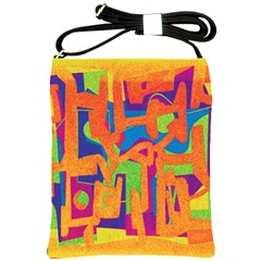 Abstract Art Shoulder Sling Bags by ValentinaDesign