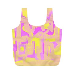 Abstract Art Full Print Recycle Bags (m)  by ValentinaDesign