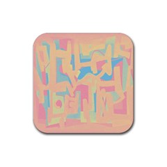 Abstract Art Rubber Coaster (square)  by ValentinaDesign