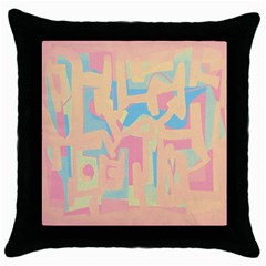 Abstract Art Throw Pillow Case (black) by ValentinaDesign