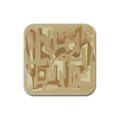 Abstract art Rubber Square Coaster (4 pack) 