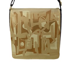 Abstract art Flap Messenger Bag (L) 