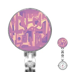 Abstract Art Stainless Steel Nurses Watch