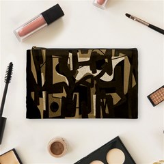 Abstract Art Cosmetic Bag (medium)  by ValentinaDesign