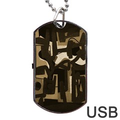 Abstract Art Dog Tag Usb Flash (one Side) by ValentinaDesign