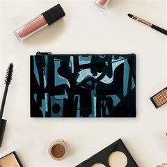 Abstract Art Cosmetic Bag (small)  by ValentinaDesign