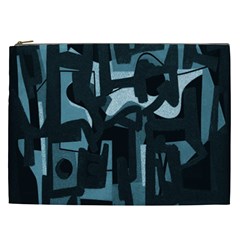 Abstract Art Cosmetic Bag (xxl)  by ValentinaDesign