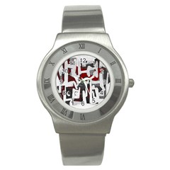 Abstract Art Stainless Steel Watch by ValentinaDesign