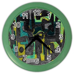 Abstract Art Color Wall Clocks by ValentinaDesign