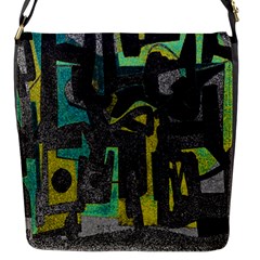 Abstract Art Flap Messenger Bag (s) by ValentinaDesign