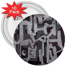 Abstract Art 3  Buttons (10 Pack)  by ValentinaDesign