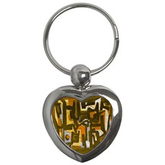 Abstract Art Key Chains (heart)  by ValentinaDesign