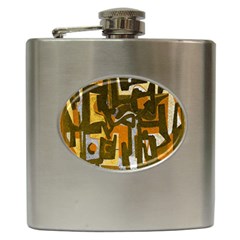 Abstract Art Hip Flask (6 Oz) by ValentinaDesign