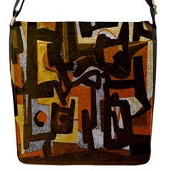 Abstract Art Flap Messenger Bag (s) by ValentinaDesign